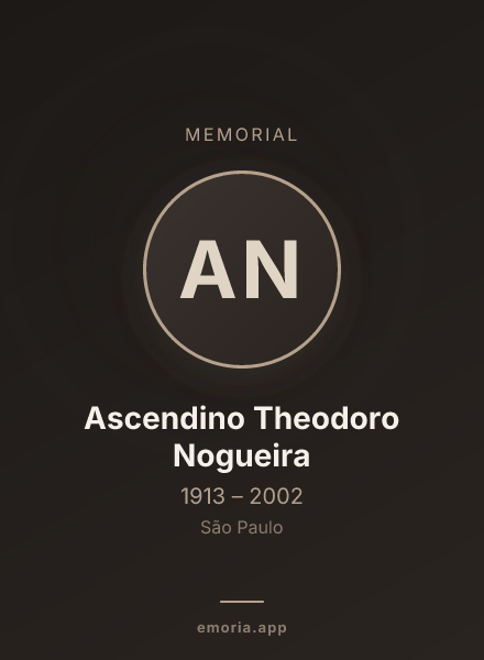 Memorial portrait of Ascendino Theodoro Nogueira