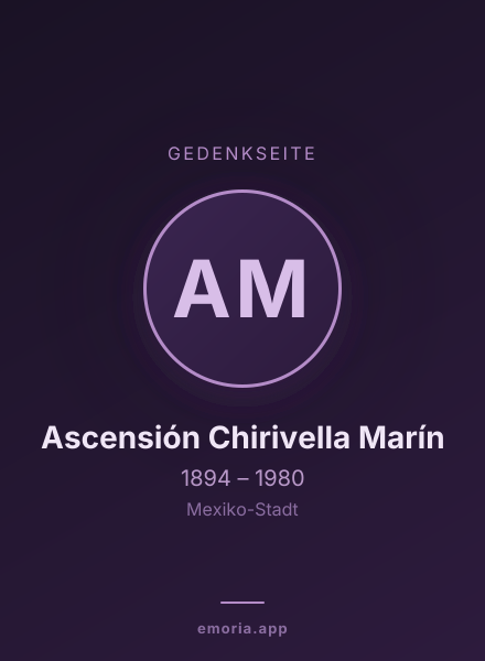 Gedenkportrait von Ascensión Chirivella Marín