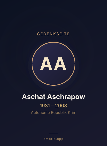 Gedenkportrait von Aschat Aschrapow