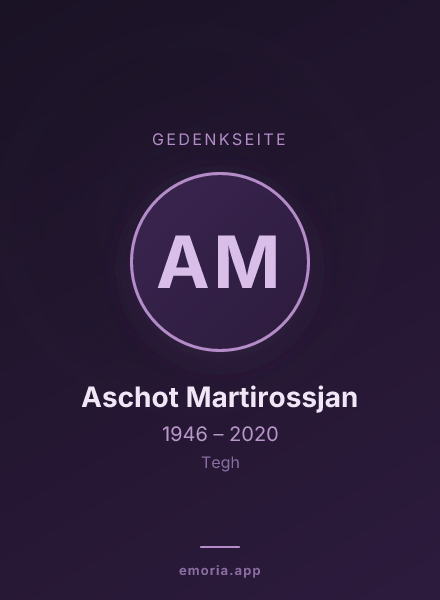 Gedenkportrait von Aschot Martirossjan
