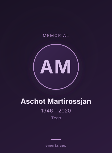 Memorial portrait of Aschot Martirossjan