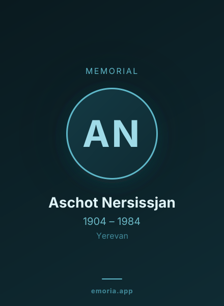 Memorial portrait of Aschot Nersissjan