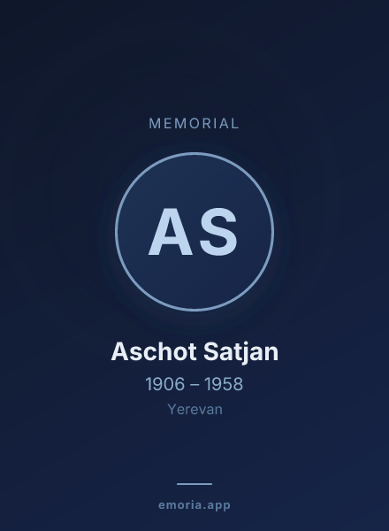 Memorial portrait of Aschot Satjan
