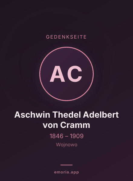Gedenkportrait von Aschwin Thedel Adelbert von Cramm