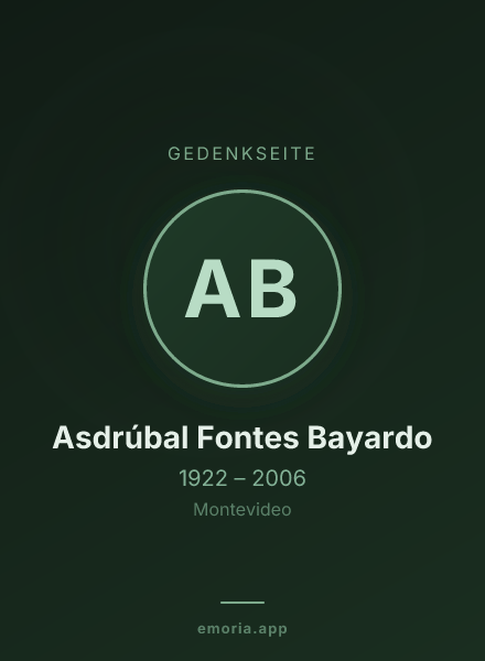 Gedenkportrait von Asdrúbal Fontes Bayardo