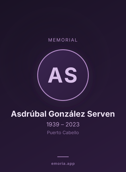 Memorial portrait of Asdrúbal González Serven