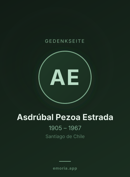 Gedenkportrait von Asdrúbal Pezoa Estrada