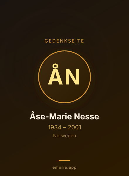 Gedenkportrait von Åse-Marie Nesse