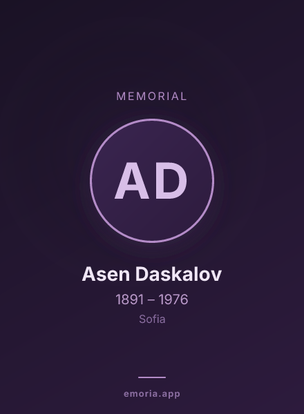 Memorial portrait of Asen Daskalov
