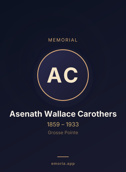 Memorial portrait of Asenath Wallace Carothers