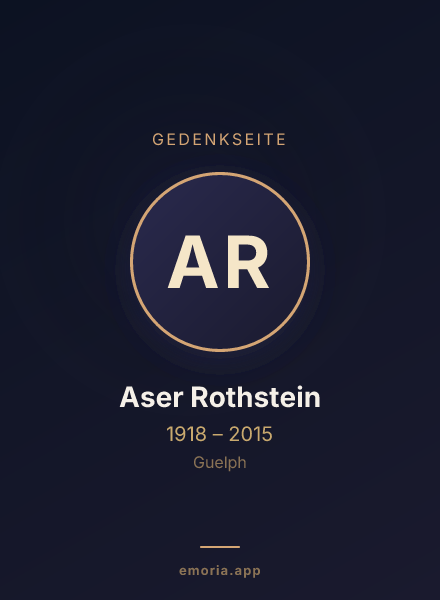 Gedenkportrait von Aser Rothstein