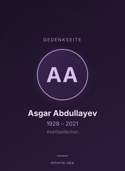 Gedenkportrait von Asgar Abdullayev