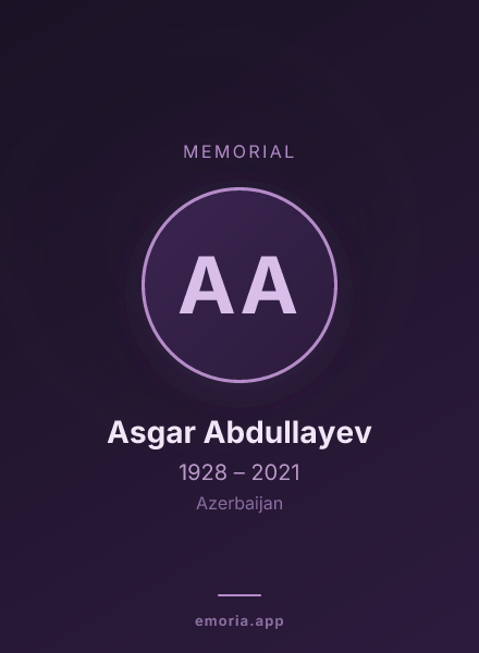 Memorial portrait of Asgar Abdullayev