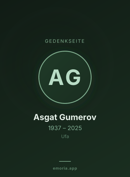 Gedenkportrait von Asgat Gumerov