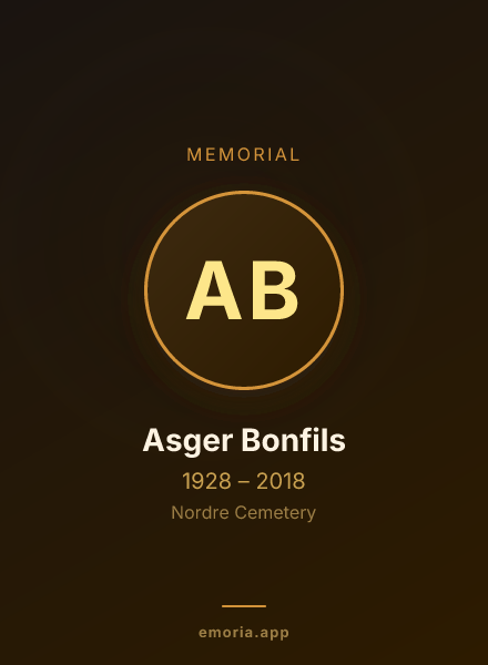Memorial portrait of Asger Bonfils