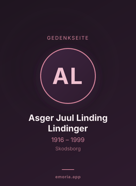 Gedenkportrait von Asger Juul Linding Lindinger