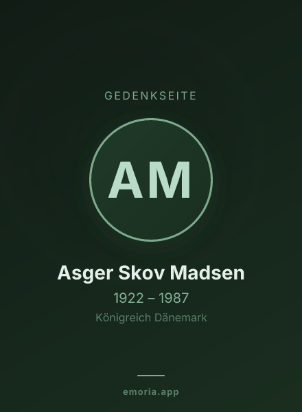 Gedenkportrait von Asger Skov Madsen