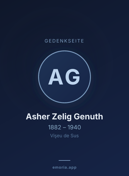 Gedenkportrait von Asher Zelig Genuth
