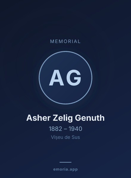 Memorial portrait of Asher Zelig Genuth