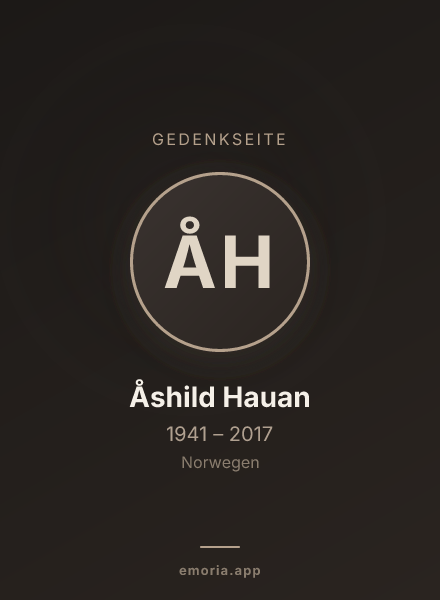 Gedenkportrait von Åshild Hauan