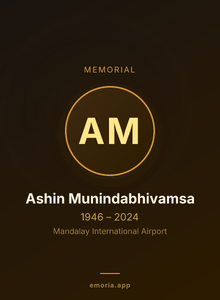 Memorial portrait of Ashin Munindabhivamsa