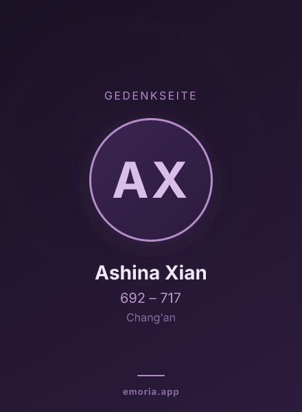 Gedenkportrait von Ashina Xian