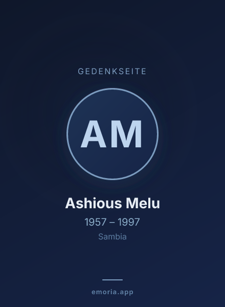 Gedenkportrait von Ashious Melu