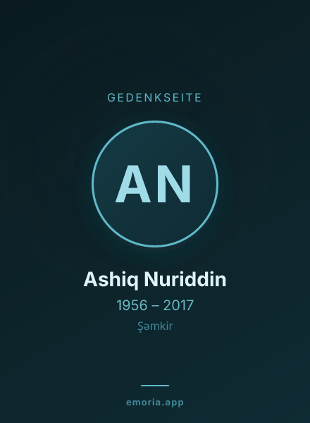 Gedenkportrait von Ashiq Nuriddin