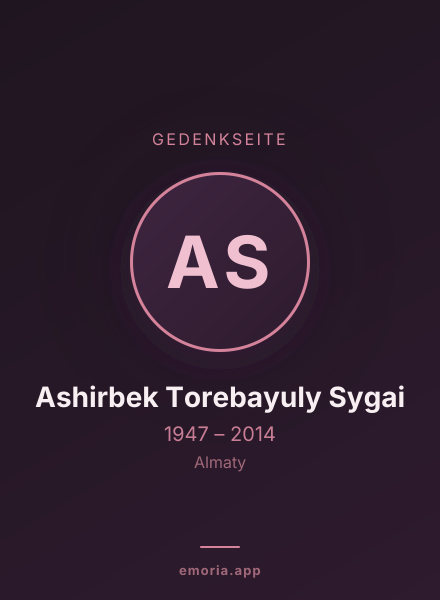 Gedenkportrait von Ashirbek Torebayuly Sygai