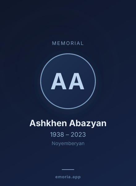 Memorial portrait of Ashkhen Abazyan