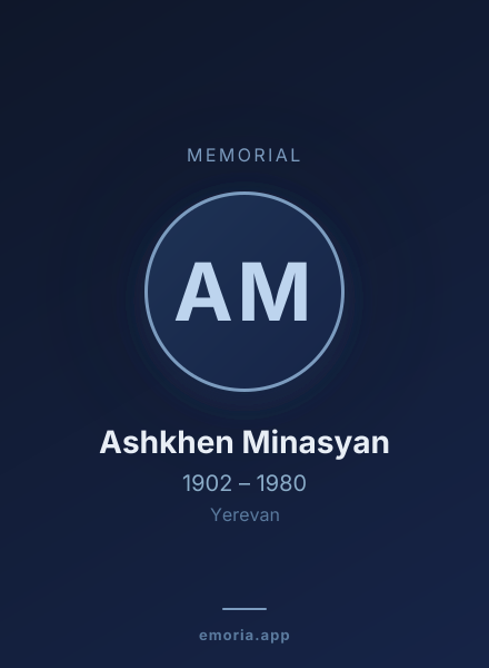 Memorial portrait of Ashkhen Minasyan