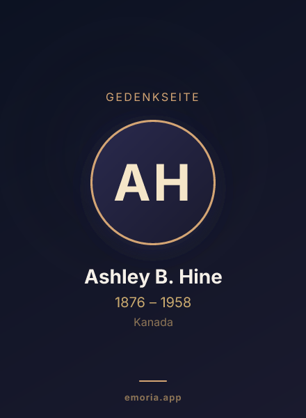Gedenkportrait von Ashley B. Hine