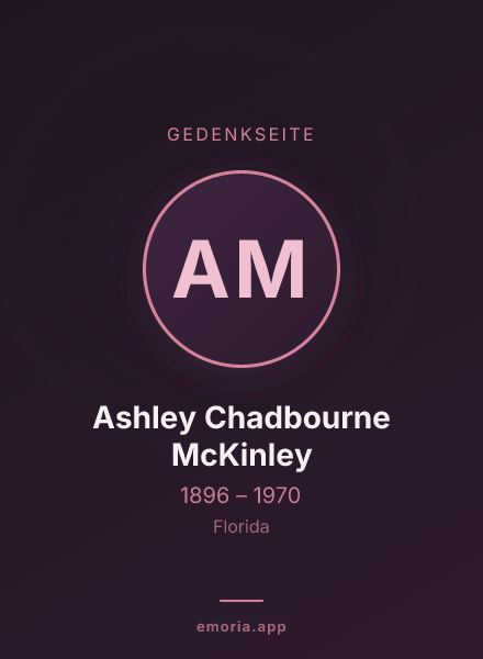 Gedenkportrait von Ashley Chadbourne McKinley