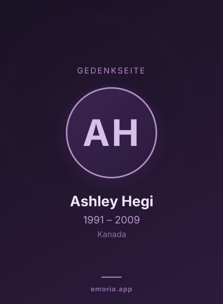 Gedenkportrait von Ashley Hegi