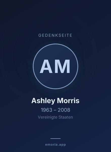 Gedenkportrait von Ashley Morris