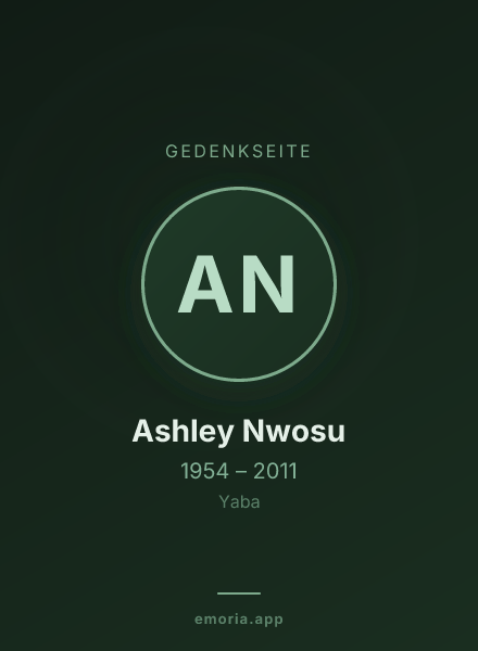 Gedenkportrait von Ashley Nwosu