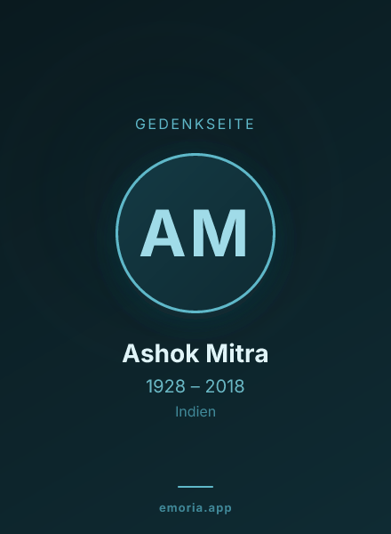 Gedenkportrait von Ashok Mitra