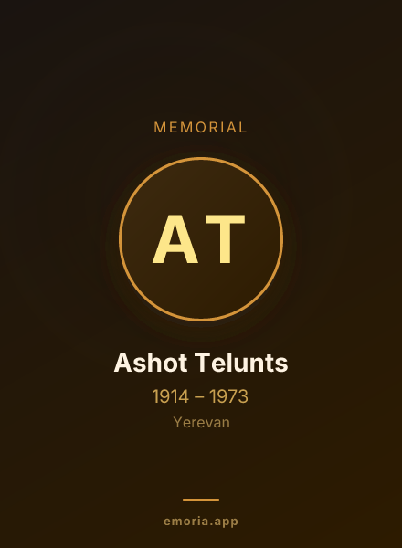 Memorial portrait of Ashot Telunts