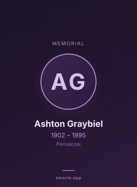 Memorial portrait of Ashton Graybiel