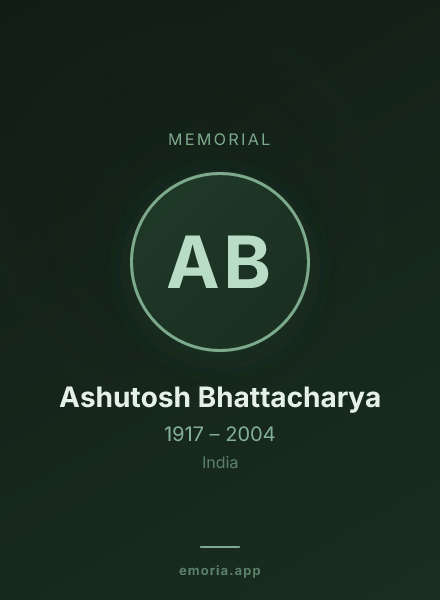 Memorial portrait of Ashutosh Bhattacharya