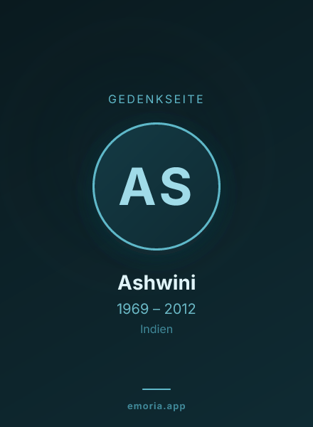 Gedenkportrait von Ashwini