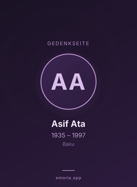 Gedenkportrait von Asif Ata