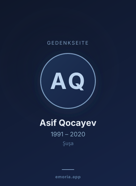 Gedenkportrait von Asif Qocayev
