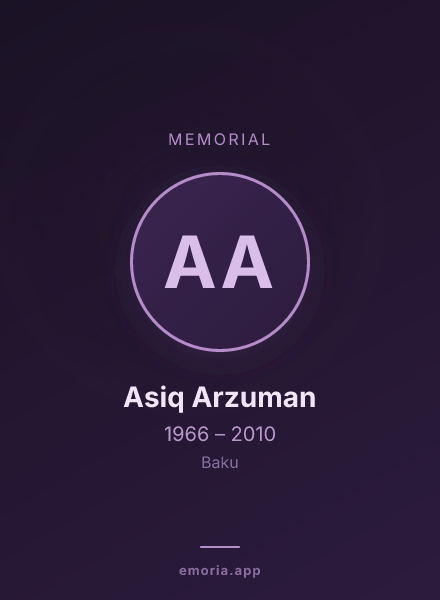 Memorial portrait of Asiq Arzuman