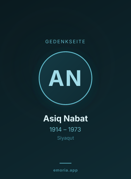 Gedenkportrait von Asiq Nabat