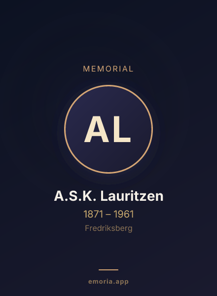 Memorial portrait of A.S.K. Lauritzen