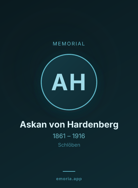 Memorial portrait of Askan von Hardenberg