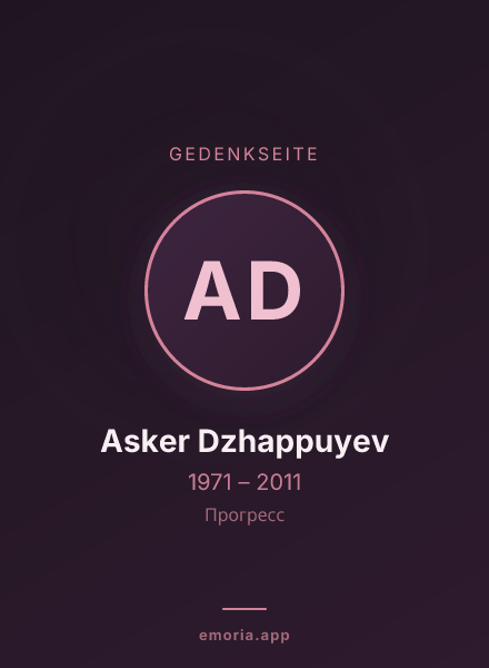 Gedenkportrait von Asker Dzhappuyev