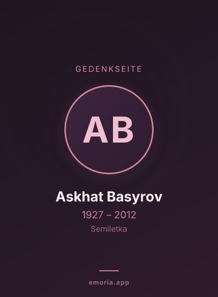 Gedenkportrait von Askhat Basyrov