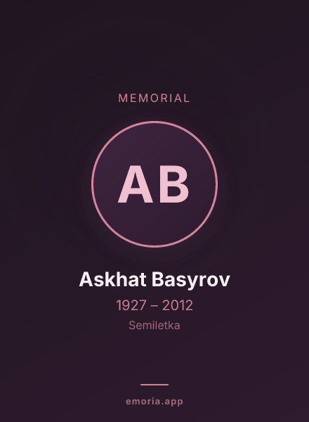 Memorial portrait of Askhat Basyrov